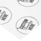 ホワイトカスタムトレードショーレストランビジネスロゴ テーブルクロス (アングル)