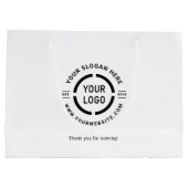 ホワイトカスタムロゴのプロモーションブランド ラージペーパーバッグ (裏面)