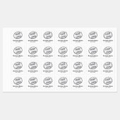 ホワイトカスタムロゴビジネスブランディング生地アパレル ラベル (シート)