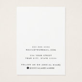 ホワイトカスタムロゴ任意の色のイヤリングディスプレイカード (裏面)