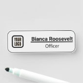 ホワイトカスタムロゴ従業員の磁気またはピン 名札 (インサイチュ)