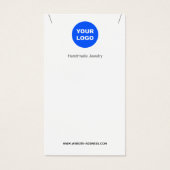 ホワイトカスタムロゴ追加ネックレスペンダントディスプレイ (正面)