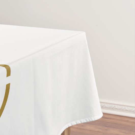 ホワイトカスタム会社ロゴのプロモーション表示 テーブルクロス (インサイチュ)