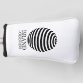 ホワイトカスタム・ビジネス・ロゴ企業の会社 ゴルフヘッドカバー (正面)