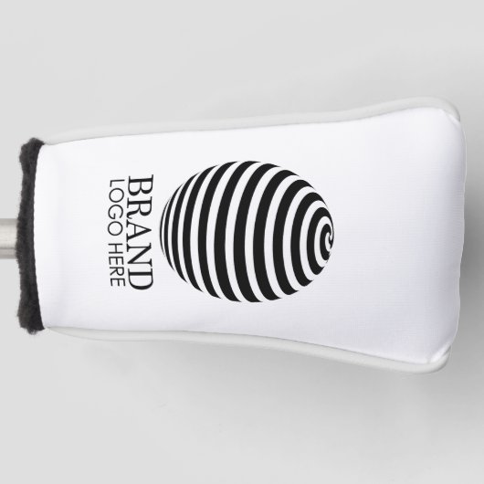 ホワイトカスタム・ビジネス・ロゴ企業の会社 ゴルフヘッドカバー (正面)