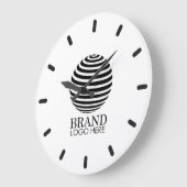 ホワイトカスタム・ビジネス・ロゴ企業の会社 ラージ壁時計 (傾斜)