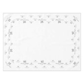 ホワイトカスタム・ビジネス・ロゴ・トレードショーの表示テーブル テーブルクロス (正面(横))