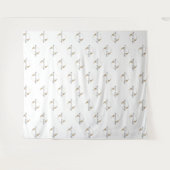 ホワイトカスタム・ビジネス・ロゴ・バックミニマル タペストリー (正面(横))