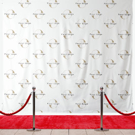 ホワイトカスタム・ビジネス・ロゴ・バックミニマル タペストリー