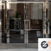 ホワイトカスタム ブランドビジネス名 開業時間 ウィンドウサイン (オフィスドア)