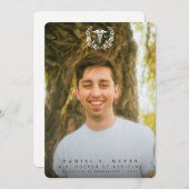 ホワイトカドゥセウスMD医学博士の卒業 案内状 (正面/裏面)