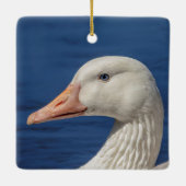 ホワイトカナダガチョウ セラミックオーナメント (裏面)