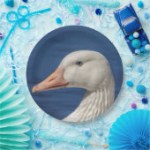 ホワイトカナダガチョウ ペーパープレート (パーティー)