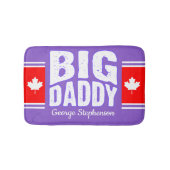 ホワイトカナダメープルと白い文字をカラー バスマット (正面)