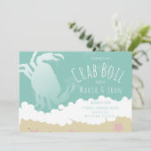 ホワイトカニの煮込みパーティー 砂浜の波 ご招待 招待状 (スタンド正面)