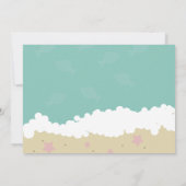 ホワイトカニパーティー 砂浜 海の波 招待状 (裏面)