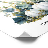 ホワイトカボチャとグリーンリングや輪狩りブライダルシャワー ポスター (角)