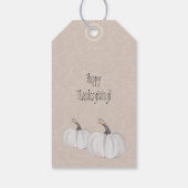 ホワイトカボチャとフラワーウォーターカラーアート ギフトタグ (裏面)