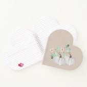 ホワイトカボチャとフラワーウォーターカラーアート ノートブック (内部)