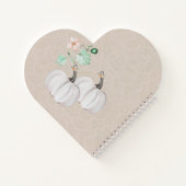 ホワイトカボチャとフラワーウォーターカラーアート ノートブック (裏面)