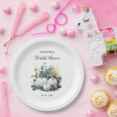 ホワイトカボチャとユーカリの緑のブライダルシャワー ペーパープレート (パーティー)