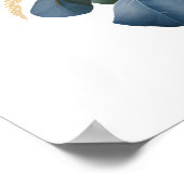 ホワイトカボチャとユーカリの緑の秋 ポスター (角)