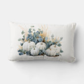 ホワイトカボチャとユーカリの緑 ランバークッション (裏面)