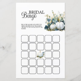 ホワイトカボチャとユーカリブライダルシャワービンゴ