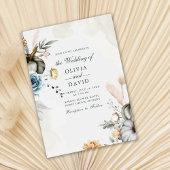 ホワイトカボチャと秋の野結婚花 招待状