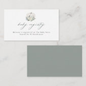 ホワイトカボチャと花ベビーレジストリ エンクロージャーカード (正面/裏面)