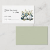 ホワイトカボチャどのくらいのキスブライダルシャワーゲーム エンクロージャーカード (正面/裏面)