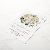 ホワイトカボチャの友情 箔招待状 (回転した状態)