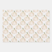 ホワイトカボチャの秋 ラッピングペーパーシート (正面)