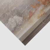 ホワイトカボチャの花模様とヴィンテージ文字の分離 薄葉紙 (詳細)