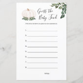 ホワイトカボチャはベビーのフードゲームカードを推測 (正面)