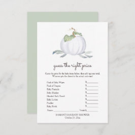 ホワイトカボチャは正しい価格のゲームを推測 招待状