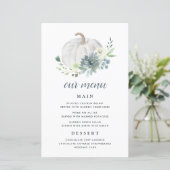 ホワイトカボチャエレガント多肉質秋メニューカード (スタンド正面)