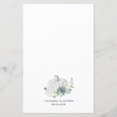 ホワイトカボチャエレガント多肉質秋メニューカード (裏面)