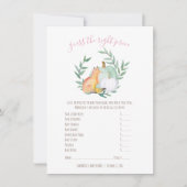 ホワイトカボチャキツネは正しい価格ゲームを推測 招待状 (正面)