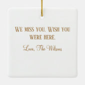 ホワイトカボチャフローラハッピーサンクスギビングオーナメント セラミックオーナメント (裏面)