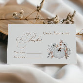 ホワイトカボチャブライダルシャワーいくつカボチャ エンクロージャーカード