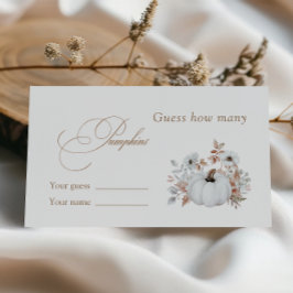 ホワイトカボチャブライダルシャワーいくつカボチャ エンクロージャーカード