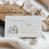 ホワイトカボチャブライダルシャワーー数キス エンクロージャーカード