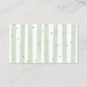 ホワイトカボチャブライダルシャワー何個のアンディー エンクロージャーカード (裏面)