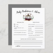 ホワイトカボチャベビー予測とアドバイスカード