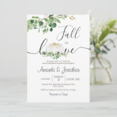 ホワイトカボチャ婚約グリーンリーフローラパーティー 招待状 (スタンド正面)