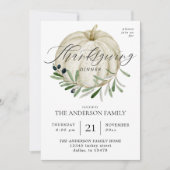 ホワイトカボチャ感謝祭 招待状 (正面)