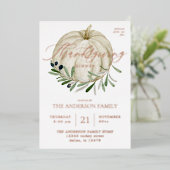 ホワイトカボチャ感謝祭 箔招待状 (立ち正面)