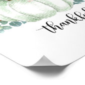 ホワイトカボチャ感謝 ポスター (角)