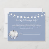 ホワイトカボチャ母の腹サイズ赤ちゃんシャワーゲーム 招待状 (正面)